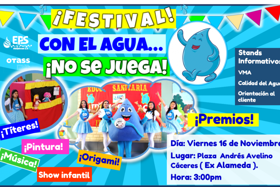 EPS Moquegua organiza festival con el agua no se juega